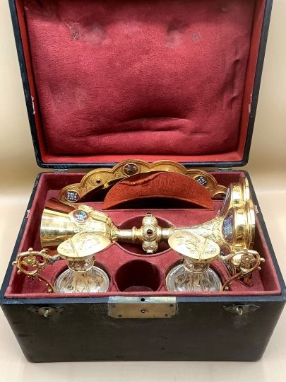 Chapel set of Armand Caillat Sterling silver with many enamels