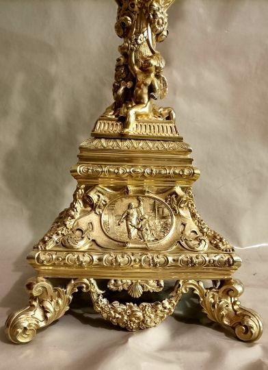 Monumentale ostensorio in argento dorato , 105 cm ! circa 1860