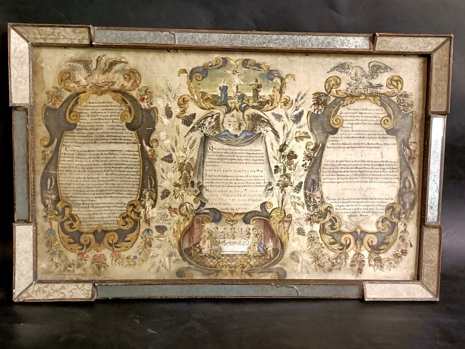 Altar card latin ,style XVIIIth century