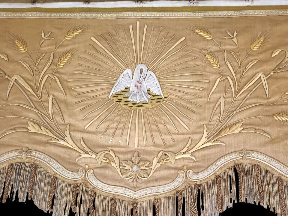 Superb gold processional canopy XIXth century
