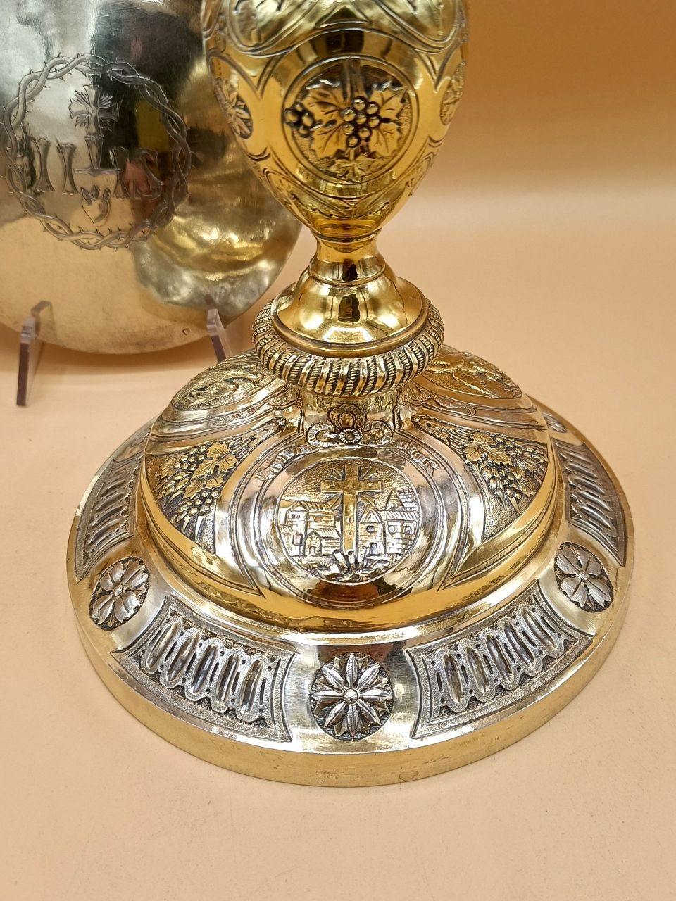 Calice barocco fine 700 , argento dorato