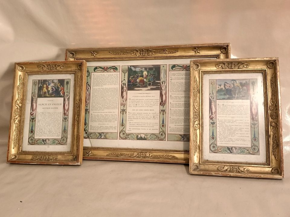 Altar cards wood gilted XIXth c.