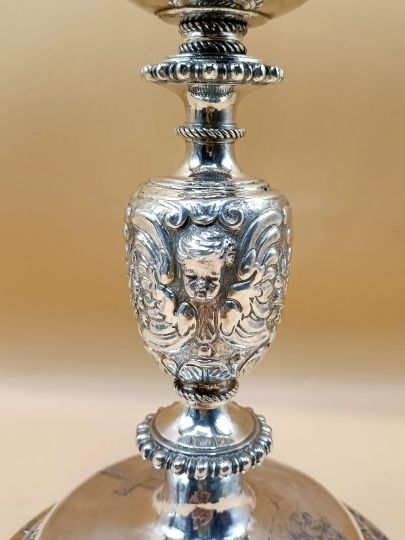 Big chalice Louis XIV Arms of Knight's coat