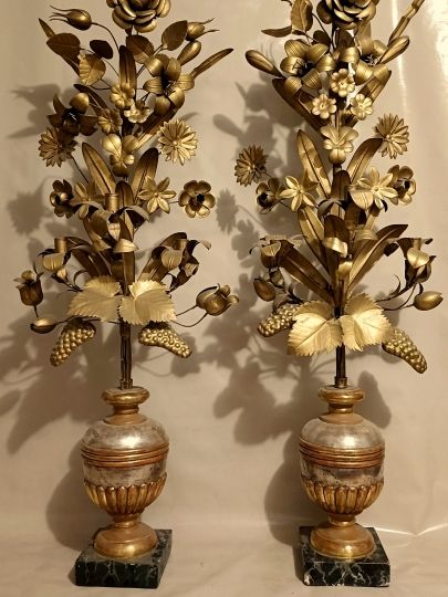Pair of candelabras middle XXth century