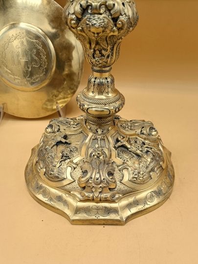 Ricco calice barocco argento dorato Favier