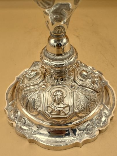 Calice stile barocco fine 800 tutto argento