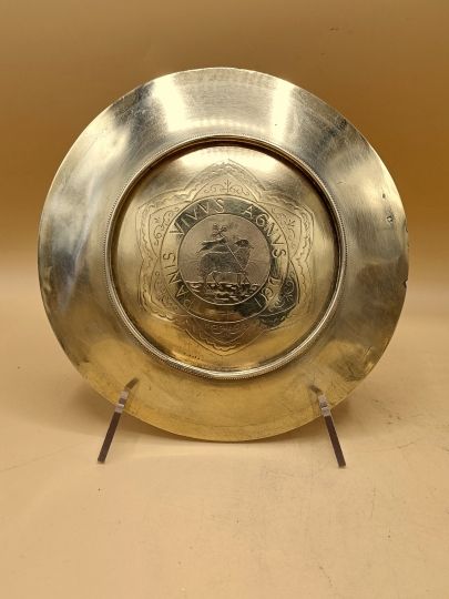 Calice neogothico argento dorato fine 800 , pietre e filigranni