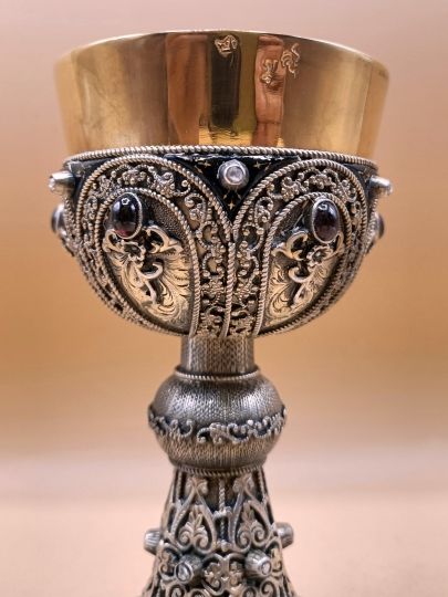 Rich little chalice sterling silver Germany 1900