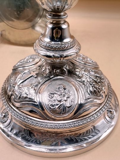 Calice francese barocco primi 800 tutto argento