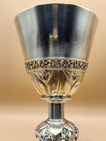 Neo-gothic chalice Poussielgue-Rusand Enamels