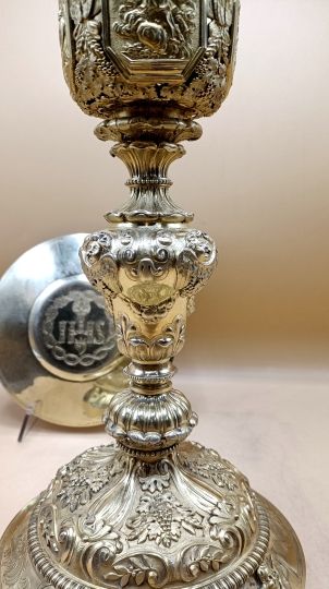 Rich baroc chalice sterling silver circa 1820