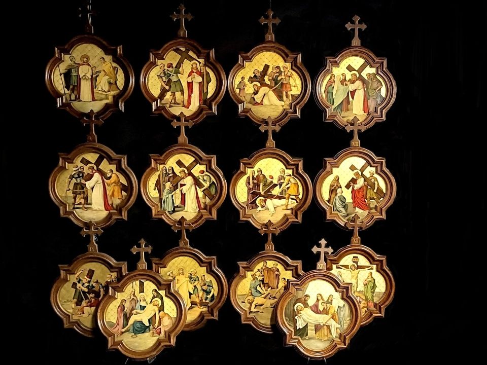 Stupende Via Crucis , dipinte su rame epoca fine 800